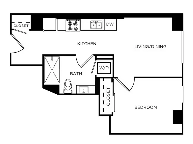 1 Bed • 1 Bath 815 floor plan